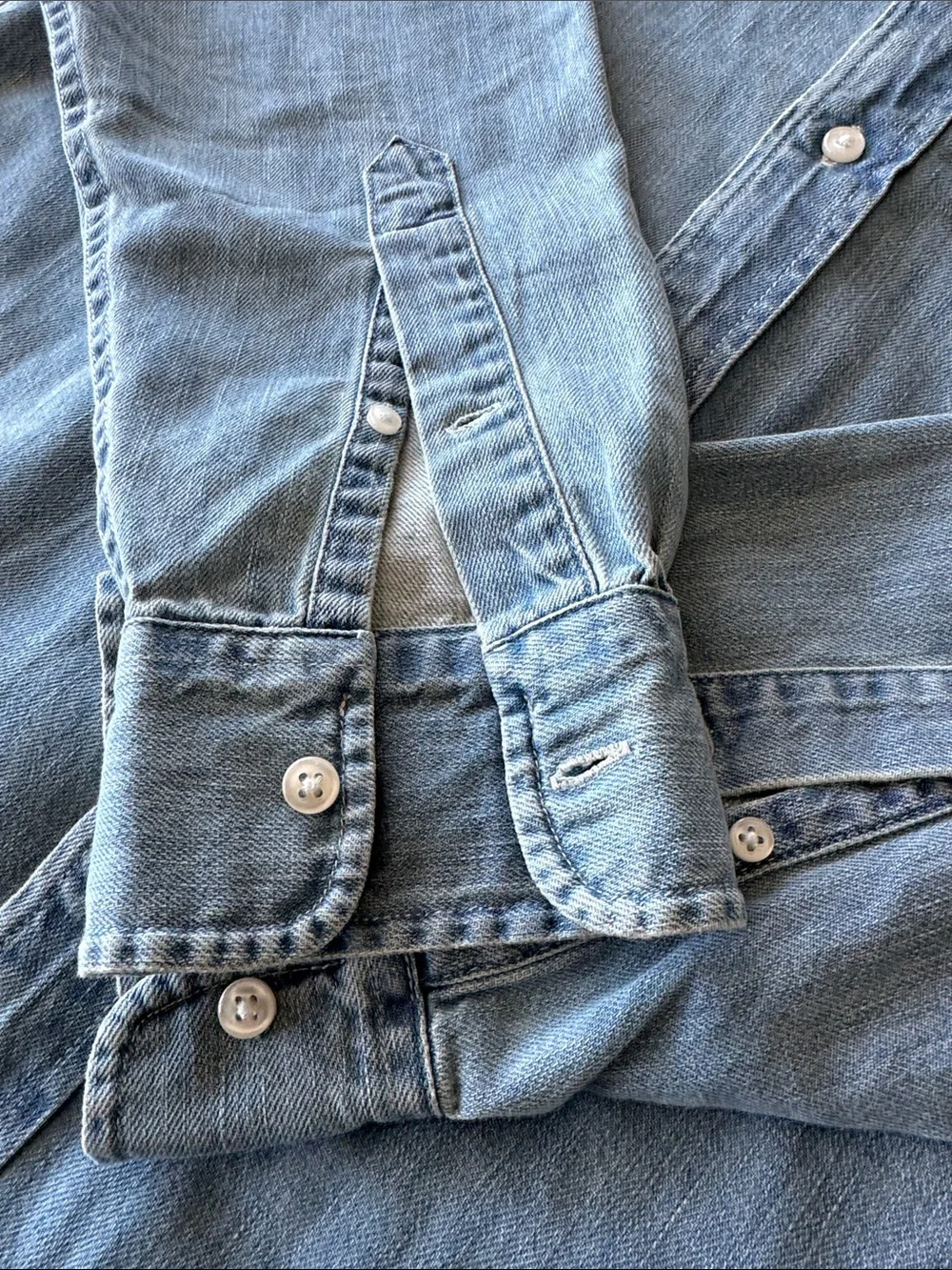 J. Crew Light Blue Denim Button-Down Shirt